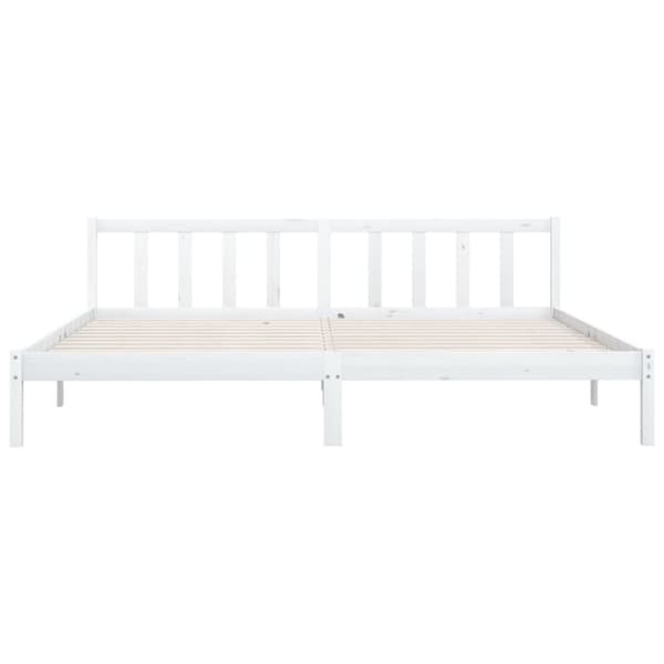 The Living Store sengeramme 180x200 cm Super King massivt fyrretræ hvid - Senge & sengeramme