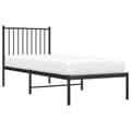 Miniatyrbillede 4 af 10: The Living Store sengeramme med sengegavl 75x190 cm metal sort -  Senge & sengeramme