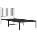 Miniatyrbillede 5 af 10: The Living Store sengeramme med sengegavl 75x190 cm metal sort -  Senge & sengeramme