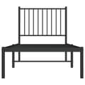 Miniatyrbillede 6 af 10: The Living Store sengeramme med sengegavl 75x190 cm metal sort -  Senge & sengeramme