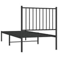 Miniatyrbillede 8 af 10: The Living Store sengeramme med sengegavl 75x190 cm metal sort -  Senge & sengeramme