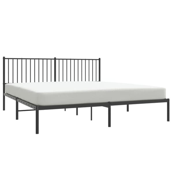 The Living Store sengeramme med sengegavl 180x200 cm metal sort - Senge & sengeramme