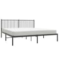 Miniatyrbillede 4 af 10: The Living Store sengeramme med sengegavl 180x200 cm metal sort -  Senge & sengeramme