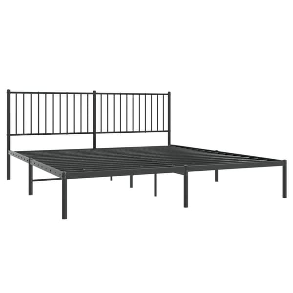 The Living Store sengeramme med sengegavl 180x200 cm metal sort - Senge & sengeramme