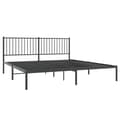 Miniatyrbillede 5 af 10: The Living Store sengeramme med sengegavl 180x200 cm metal sort -  Senge & sengeramme