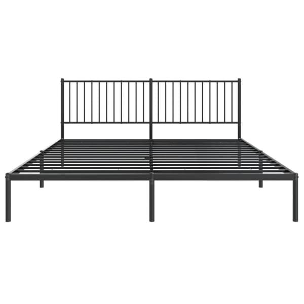 The Living Store sengeramme med sengegavl 180x200 cm metal sort - Senge & sengeramme