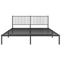 Miniatyrbillede 6 af 10: The Living Store sengeramme med sengegavl 180x200 cm metal sort -  Senge & sengeramme