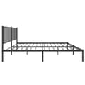 Miniatyrbillede 7 af 10: The Living Store sengeramme med sengegavl 180x200 cm metal sort -  Senge & sengeramme