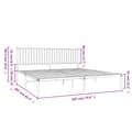 Miniatyrbillede 10 af 10: The Living Store sengeramme med sengegavl 180x200 cm metal sort -  Senge & sengeramme
