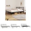 Miniatyrbillede 1 af 10: The Living Store sengeramme med sengegavl 180x200 cm metal sort -  Senge & sengeramme