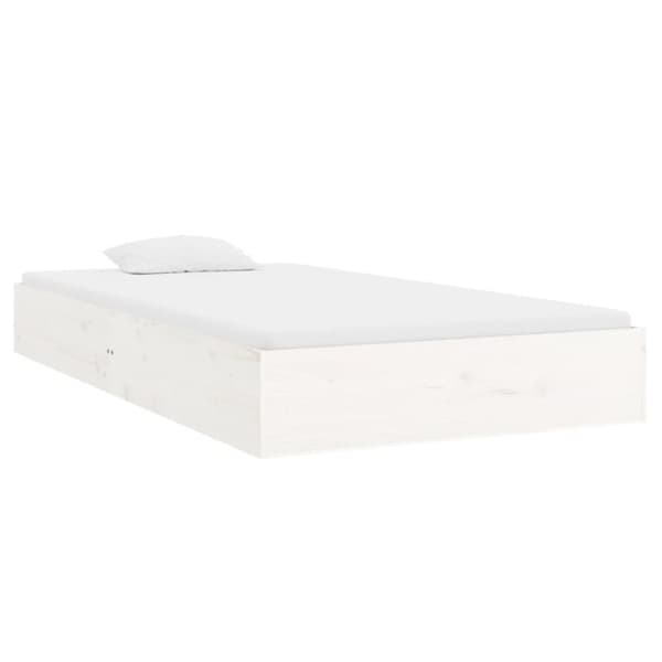 The Living Store sengeramme 100x200 cm massivt træ hvid - Senge & sengeramme