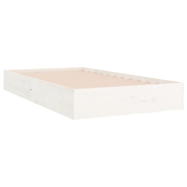 The Living Store sengeramme 100x200 cm massivt træ hvid - Senge & sengeramme