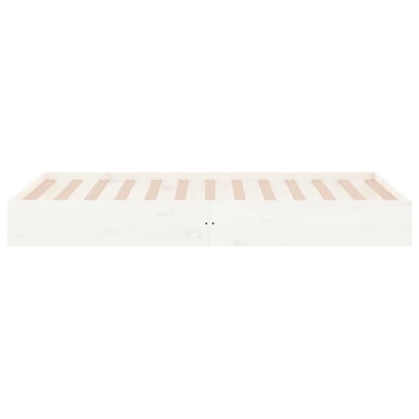 The Living Store sengeramme 100x200 cm massivt træ hvid - Senge & sengeramme