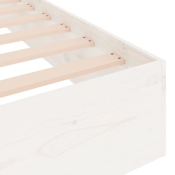 The Living Store sengeramme 100x200 cm massivt træ hvid -  Senge & sengeramme