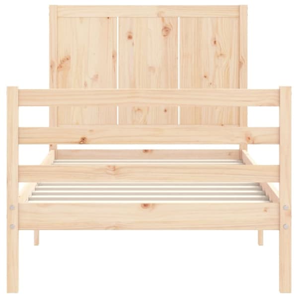 The Living Store sengeramme med sengegavl 90x200 cm massivt træ - Senge & sengeramme