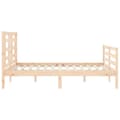 Miniatyrbillede 8 af 11: The Living Store sengeramme med sengegavl 140x200 cm massivt træ hvid -  Senge & sengeramme