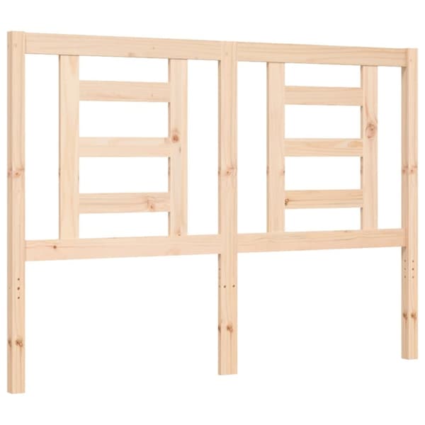 The Living Store sengeramme med sengegavl 140x200 cm massivt træ hvid - Senge & sengeramme