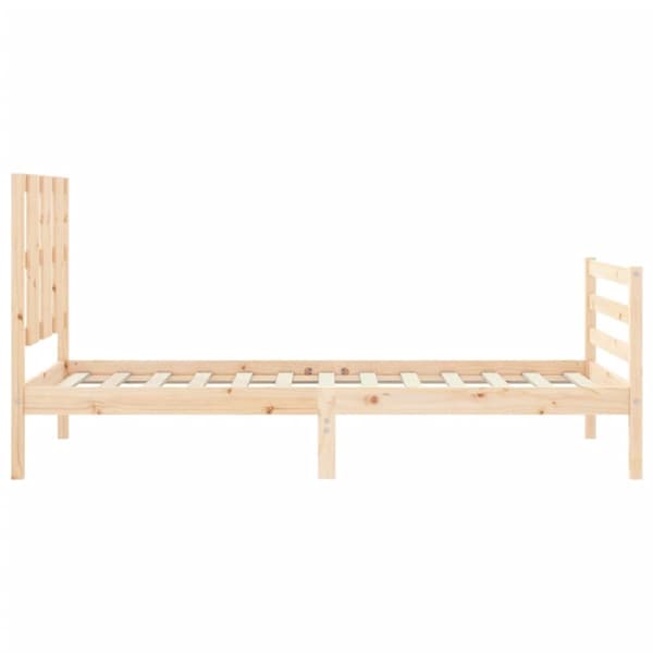 The Living Store sengeramme med sengegavl 90x200 cm massivt træ - Senge & sengeramme