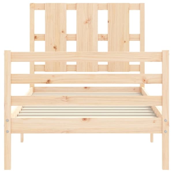 The Living Store sengeramme med sengegavl 90x200 cm massivt træ - Senge & sengeramme