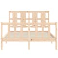 Miniatyrbillede 7 af 11: The Living Store sengeramme med sengegavl 120x200 cm massivt træ hvid -  Senge & sengeramme