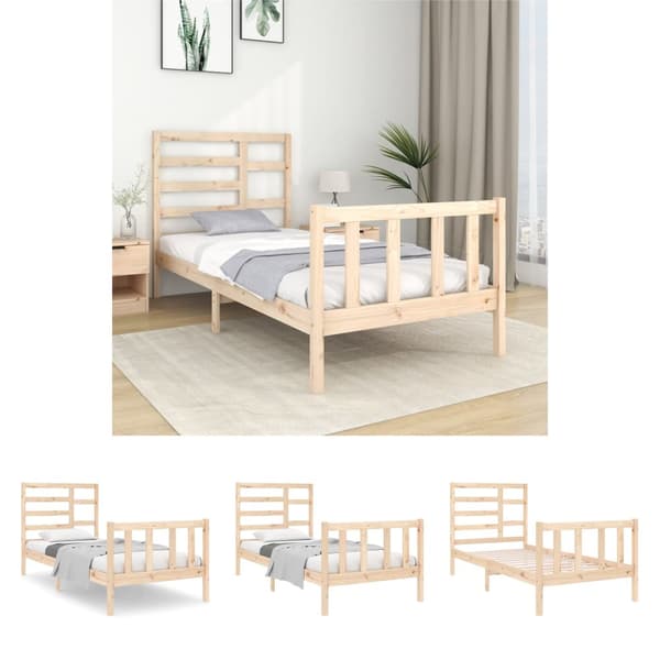 The Living Store sengeramme 90x190 cm massivt træ -  Senge & sengeramme
