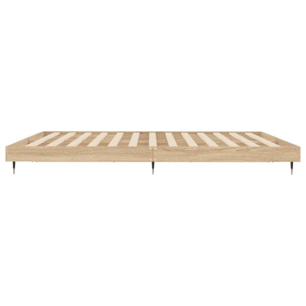 The Living Store sengestel 200x200 cm konstrueret træ sonoma-eg -  Senge & sengeramme