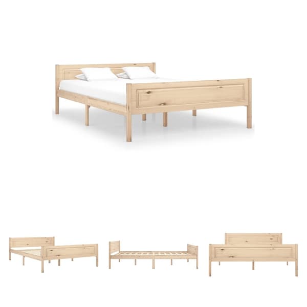 The Living Store sengestel 140x200 cm massivt fyrretræ - Senge & sengeramme