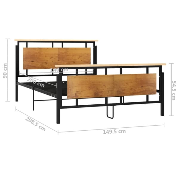The Living Store sengestel 140x200 cm metal -  Senge & sengeramme