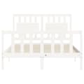 Miniatyrbillede 7 af 11: The Living Store sengeramme med sengegavl Small Double massivt træ hvid -  Senge & sengeramme