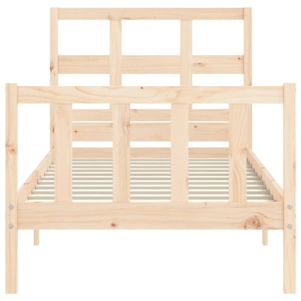 The Living Store sengeramme med sengegavl 90x200 cm massivt træ -  Senge & sengeramme