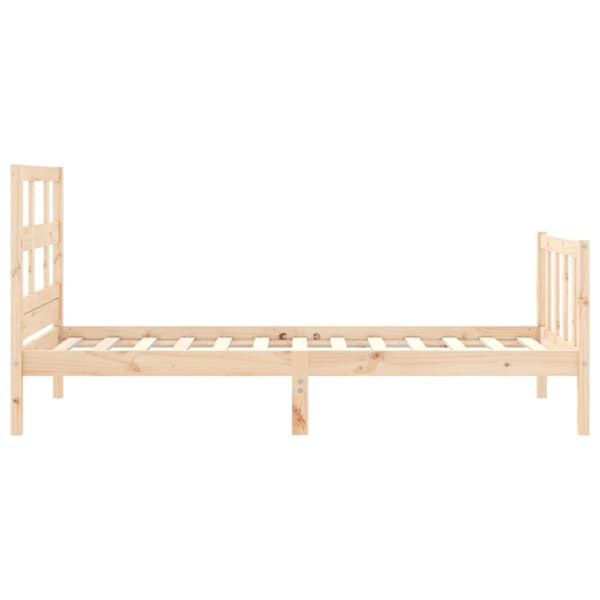 The Living Store sengeramme med sengegavl 90x200 cm massivt træ -  Senge & sengeramme
