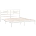 Miniatyrbillede 5 af 9: The Living Store sengeramme 200x200 cm massivt træ hvid -  Senge & sengeramme