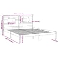 Miniatyrbillede 9 af 9: The Living Store sengeramme 200x200 cm massivt træ hvid -  Senge & sengeramme