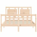 Miniatyrbillede 7 af 11: The Living Store sengeramme med sengegavl 120x200 cm massivt træ hvid -  Senge & sengeramme