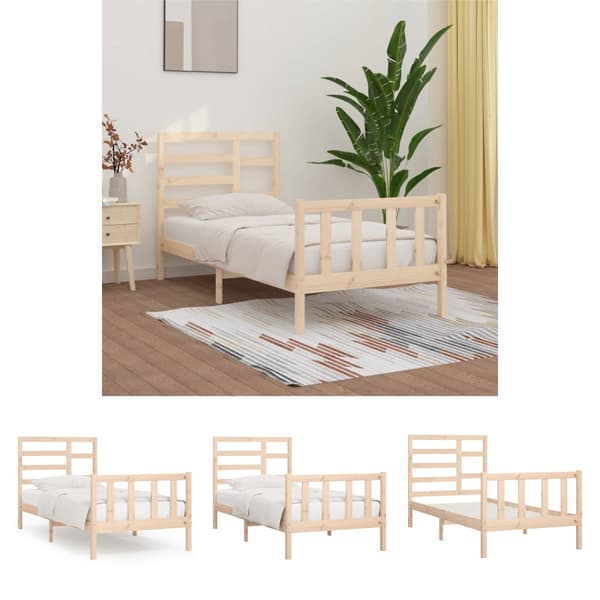 The Living Store Sängram massiv furu 90x200 cm - Sängar & sängramar