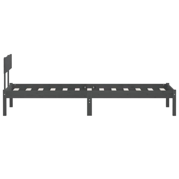 The Living Store Sängynrunko harmaa täysi mänty 90x190 cm Single -  Sängyt & sängynrungot
