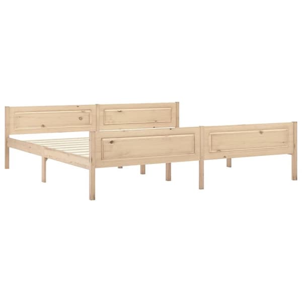 The Living Store sengestel 200x200 cm massivt fyrretræ - Senge & sengeramme