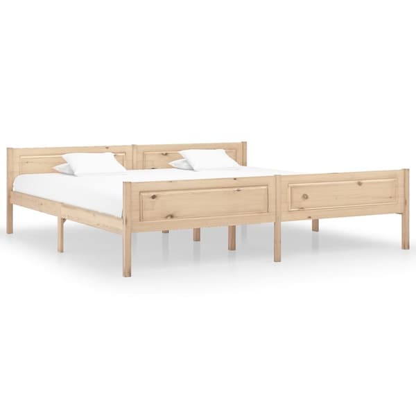 The Living Store sengestel 200x200 cm massivt fyrretræ - Senge & sengeramme