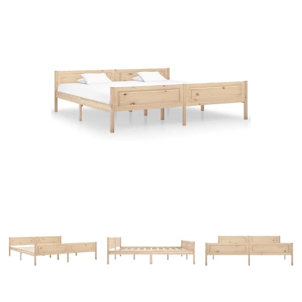 The Living Store sengestel 200x200 cm massivt fyrretræ - Senge & sengeramme