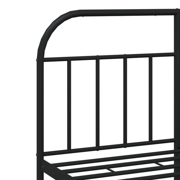 The Living Store sengeramme med sengegavl 140x190 cm metal sort - Senge & sengeramme