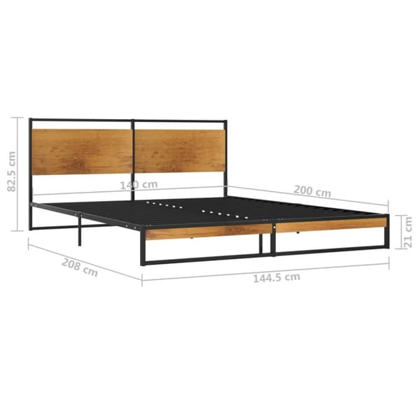 The Living Store sengestel 140x200 cm metal - Senge & sengeramme