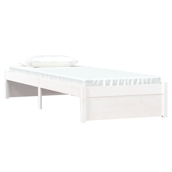 The Living Store Sängram vit massivt trä 75x190 cm -  Sängar & sängramar
