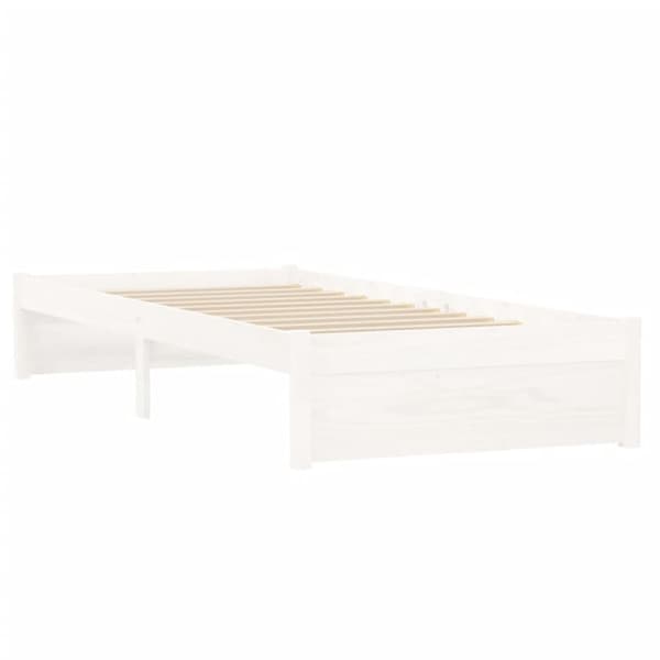The Living Store Sängram vit massivt trä 75x190 cm -  Sängar & sängramar