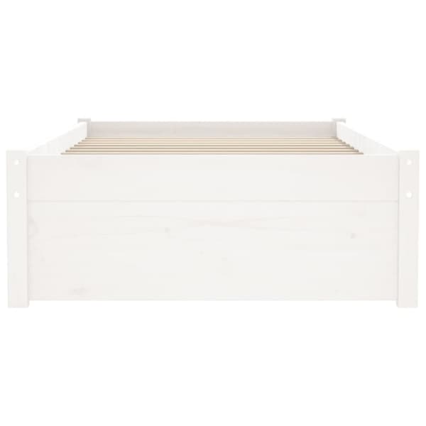 The Living Store Sängram vit massivt trä 75x190 cm -  Sängar & sängramar