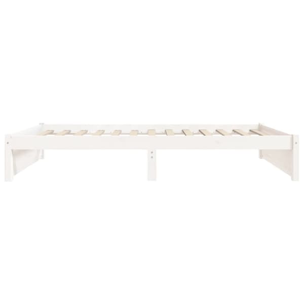 The Living Store Sängram vit massivt trä 75x190 cm -  Sängar & sängramar