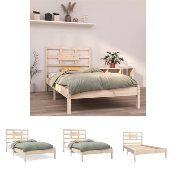 The Living Store sengeramme 90x190 cm massivt træ -  Senge & sengeramme