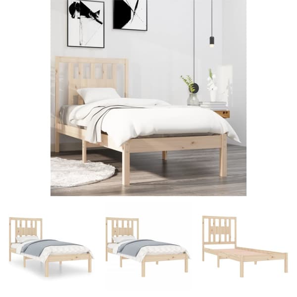 The Living Store sengeramme 90x190 cm massivt træ -  Senge & sengeramme