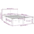 Miniatyrbillede 9 af 9: The Living Store sengeramme 120x190 cm massivt træ -  Senge & sengeramme