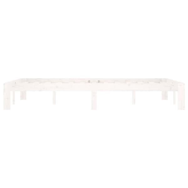 The Living Store sengeramme 120x200 cm massivt fyrretræ hvid - Senge & sengeramme