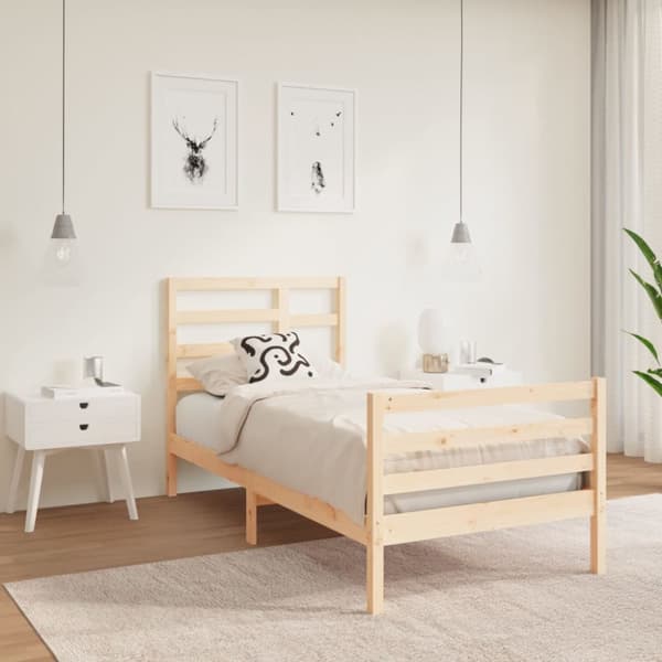 The Living Store Sängram massivt trä 90x190 cm -  Sängar & sängramar